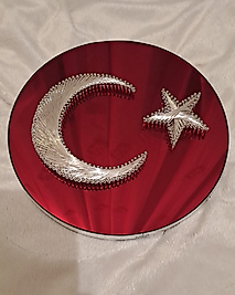 Türk bayrağı(aynalı ve ahşap ayaklı)