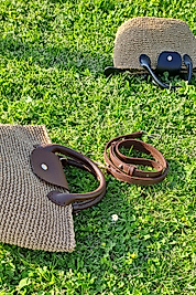 KAĞIT İP MİNİ LONGCHAMP ÇANTA(acı kahve renk)